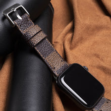 Load image into Gallery viewer, Brown Checkered LV Luxury High End Apple Watch band
