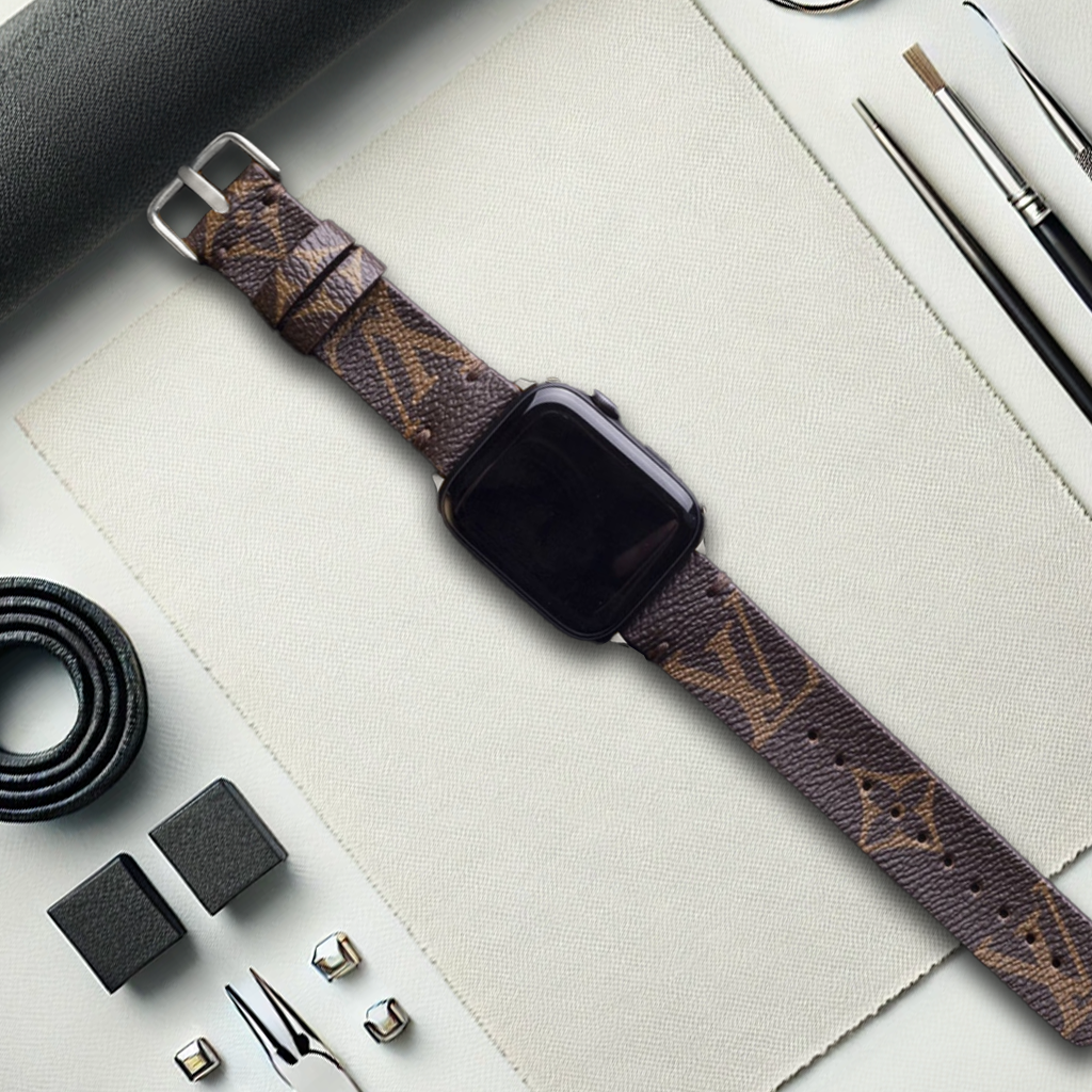 Brown Monogram LV High End Apple Watch band