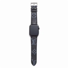 Load image into Gallery viewer, Black LV Luxury High End Apple Watch band
