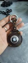 Load image into Gallery viewer, Brown Monogram and Black Monogram LV Louis Vuitton Luxury High End AirTag Case Keychain
