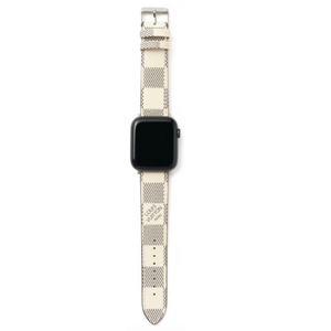White LV Luxury High End Apple Watch band